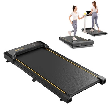 [EU Direct] Formill FT-21 Walking Pad Treadmill 2.5HP Motor 1-6km/h Speed 220 lbs Capacity LED Display Remote Control Warm-up Home Under Desk Treadmill for Walking Running Jogging