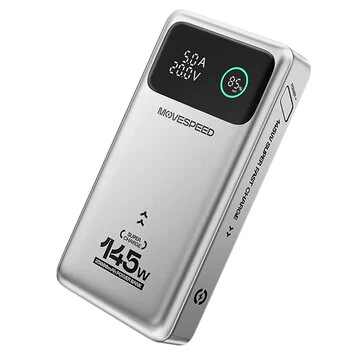 MOVESPEED M25Pro 145W 25000mAh Power Bank LED Display External Battery Power Supply with 1 Input & 3 Outputs Support PD3.1 Fast Charging for iPhone 16 16 Pro 15 14 13 Pro Max for Xiaomi 15pro for Samsung Galaxy S25 Ultra