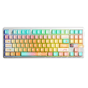 AULA F87 Pro V2 Custom Mechanical Keyboard with LED Matrix Display Gasket Structure Wireless Tri-Mode 80% Layout RGB Hotswap Keys 8K Return 12000mAh Esports Gaming Keyboard