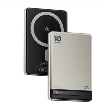 KUULAA KL-YD75 15W Wireless Magnetic Power Bank 20W 37Wh 10000mAh External Battery Power Supply with 1 Input & 2 Outputs Fast Charging for iPhone 16 16 Pro 15 14 13 Pro Max for Huawei Pura X for Xiaomi 15pro for Samsung Galaxy S25 Ultra