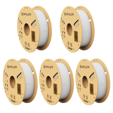 Artillery PLA 3D Printer Filament 1.75mm 5KG White High Precision Eco-Friendly Zero Bubble Perfect for Models and Mechanical Parts
