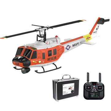 Eachine E190S UH-1 Huey 2.4G 9CH GPS Optical Flow Localization TOF LiDAR Altitude Hold Dual Brushless Motor 5.8G FPV Camera 1:34 Scale Rescue Flybarless RC Helicopter RTF