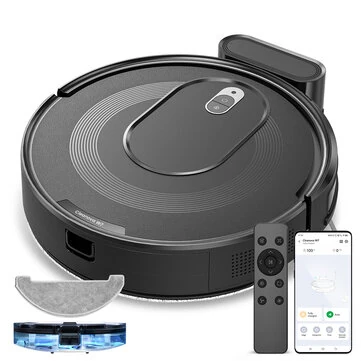 [EU Direct] Vactidy Cleanova W7 Robot Vacuum Cleaner, 4000Pa Powerful Suction, 2-in-1 Vacuum & Mop, 120-Min Runtime, Smart APP & Voice Control, Multi-Sensor Navigation, Auto Recharge