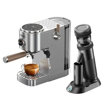 [EU Direct] HiBREW H13 Dual Boiler Espresso Machine & G5 Coffee Grinder Set With PID Temp Control 36 Grind Levels Milk Frothing Home Barista Kit