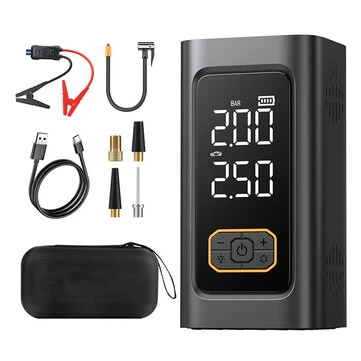Portable 8000A Car Jump Starter with Air Compressor 88W 150PSI Digital Tire Inflator Type-C Power Bank for Auto Truck