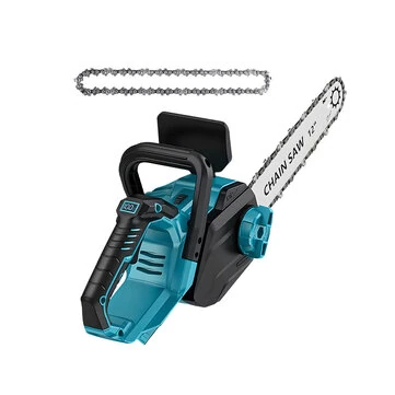 DRILLPRO 12-Inch Brushless Cordless Chainsaw 1200W Battery-Powered for Wood Cutting with LCD Screen Lightweight Portable Suitable for Makita Batteries