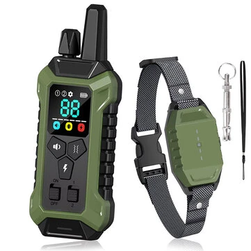 PC30 Electric Dog Training Collar Remote Control Pet Anti Bark IP67 Waterproof Rechargeable Beep Shock Vibration Mode 3140000ft² Range Type-C Charging Remote Pet Controller