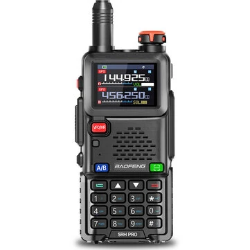Baofeng UV-5RH PRO 10W GPS Walkie Talkie Multi Band Wireless Copy Frequency NOAA Long Range Two Way Ham Radio Rechargeable Portable Handheld Communication Device