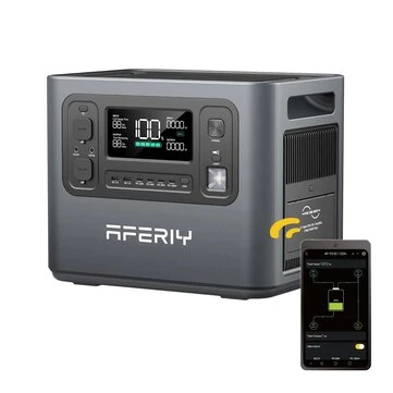 [EU Direct] Aferiy P210 2400W 2048Wh LiFePO4 Battery Portable Power Station Support APP UPS Pure Sine Wave, 13 Output Ports,1.5 Hours Fast Charging, Solar Generator for Outdoor Camping RV Home Emergency Backup Power EU Plug