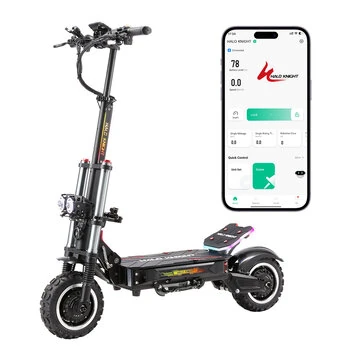 [EU DIRECT] HAL0 KNIGHT T107Pro 2025 Version Electric Scooter 38.4Ah 60V 3000W*2 Dual Motor Recommended Top Speed 25KM/H 11 Inches Tire Electric Scooter 40-80km Mileage Max Load 150Kg