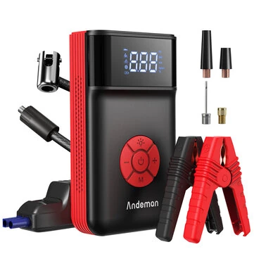 Andeman 4000A 150PSI 11200mAh Portable Jump Starter with Air Compressor Function