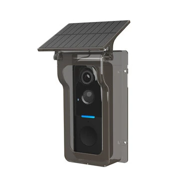 Tuya WiFi 1080P Video Doorbell Camera with Solar Cover 2-way Audio Intercom Video Motion Detect Waterproof Outdoor Wireless Doorbell