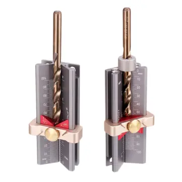 HONGDUI 3 In 1 Multifunction Measuring Gauge Drill Depth Gauge Drill Stop Measure and Drill Point Angle Gauge Grinding Gage and Table Saw Height Gauge Woodworking Tool