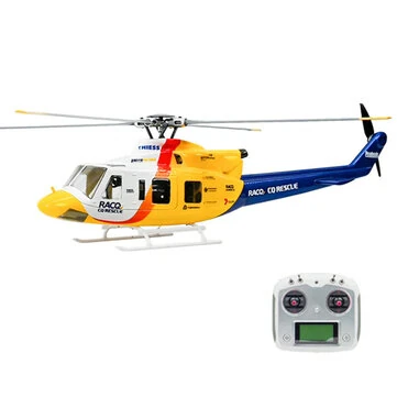 FLY WING Bell-412 ACE 470 Class 2.4G 6CH Brushless Motor Military Rescue RC Helicopter RTF