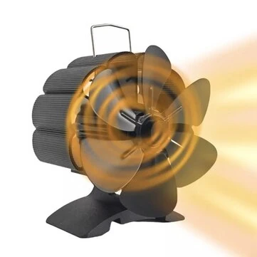 6 Blade Fireplace Fan Heat Powered Wood Burn Fan No Electricity Oven Fan for Stove/Log Burner/Fireplace Eco Friendly Fan