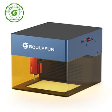 [EU/US Direct]Refurbished Sculpfun iCube ProMax 10W Laser Engraver Portable Laser Engraving Machine with Smoke Filter Temperature Alarm 120x120mm Engraving Area