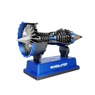 NIKOLATOY Miniature Trent 900 12cm Turbofan Engine Model Desktop Ornaments Science Discovery Toys