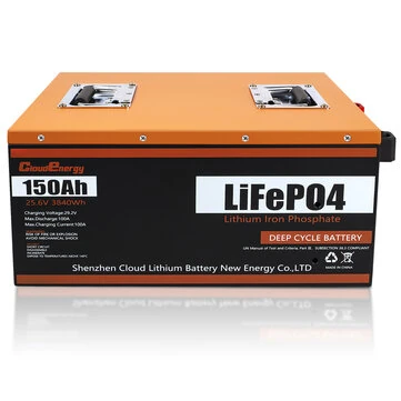 [EU Direct] Cloudenergy 12V-24V 100V-300Ah LiFePO4 Battery, CL24-150 3840Wh 2560W Built-in 100A BMS 6000+ cycles 10 Years Service Life with Class A LiFePO4 Cells Perfect for Motorhome, Camper, Energy Storage, Van, Off-grid