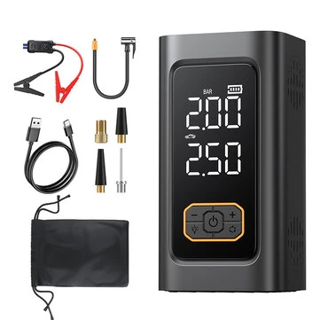 TUERBB T-N1 7000A Peak Car Jump Starter with 88W Air Compressor 150PSI Tire Inflator Type C Port Power Bank for Cars Trucks Motorcycles