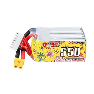 GAONENG GNB HV 22.8V 550mAh 6S 120C LiPo Battery XT30 / XT60 Plug for Cinelog25 2.5Inch FPV Racing Drones