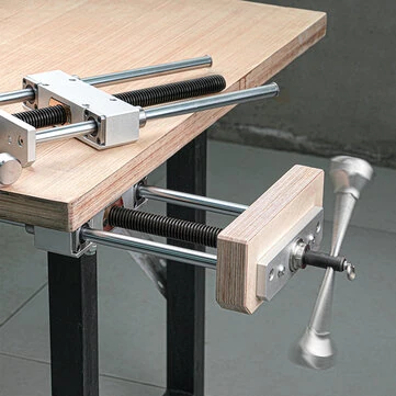 ENJOYWOOD Woodworking Vise MG0-000-0060A Heavy Duty Dual Link Clamp 0-300mm Range Aluminum Alloy Stainless Steel