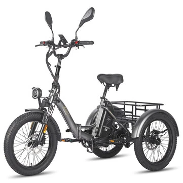 [EU DIRECT] FAFREES F20 MATE Electric Tricycle with EU L2e-P Certification 48V 21Ah Battery 500W Motor Recommended Top Speed 25KM/H 20*3.0inch Fat Tires 90-115KM Mileage Range 180KG Max Load Folding Electric Bike