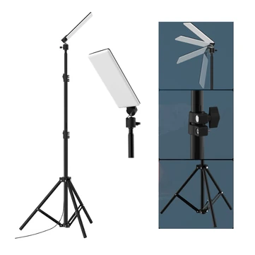 84 LED Floor Lamps with 1.8m Tripod Stand Work Light Outdoor for Family Gathering 6500-7000K IP67Brightness Height Adjustable LED Work Lamp Portable Camping Light Powered By Mible Power Bank