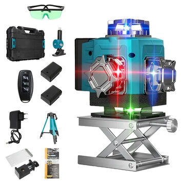 MUSTOOL 4D 16 Line Laser Level 4-color Laser Instrument With Magnet Wall Level Portable Provincial Support Cross Laser Instrument