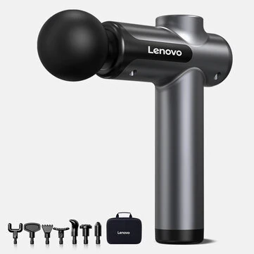Lenovo Deep Tissue Massage Gun 8 Heads 99 Speed Levels with Carrying Case LCD Display & 13kg Force Percussion Muscle Recovery for Athletes Fitness Recovery