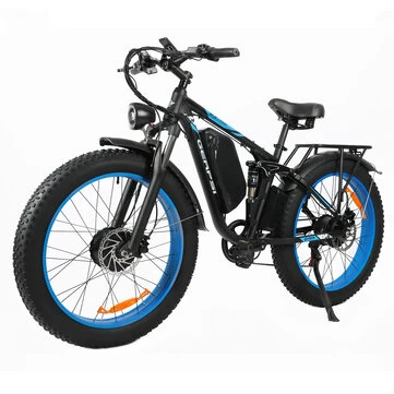 [EU Direct] GERPSI DP2603 Electric Bike 52V 32AH Battery 1500W*2 Dual Motors Recommended Top Speed 25KM/H Single-shoulder Shock Absorber 26inch Tires 95-100KM Max Mileage 150KG Max Load Electric Bicycle