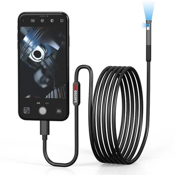 3 in 1 8mm Micro USB/Type-C Endoscope Inspection Dual Lens Camera Waterproof Smartphone Mini Inspection Camera for IOS Android Pipeline Video Borescope