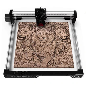 [EU/US Direct]ATOMSTACK Swift 12W Portable Laser Engraver 300x300mm 10000mm/min DIY Laser Cut Engraving Machine for Wood and Metal Dark Acrylic Glass Metal
