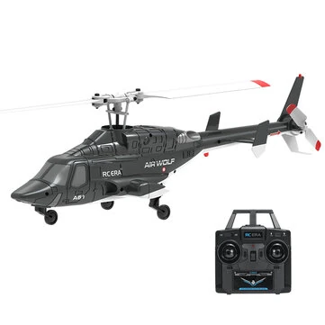 RC ERA A61 Airwolf 2.4G 4CH 6-Axis Gyro 1:53 Scale Optical Flow Localization Altitude Hold Flybarless RC Helicopter RTF