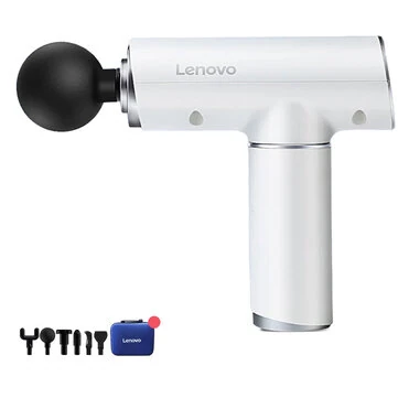 Lenovo Professional Massage Gun with Carrying Case 5-Speed Deep Tissue Percussion 6 Massage Heads for Muscle Recovery Quiet Motor for Home Gym Use