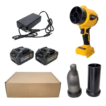 Drillpro 21V Cordless Brushless Blower 760W High Speed Motor 32000 RPM Lightweight Design Powerful Airflow Adjustable Speed Settings
