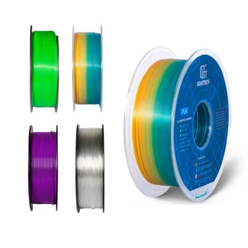 Geeetech PLA 3D Printing Filament Transparent/Gradient/Green 1KG 1.75mm for 3D Printing