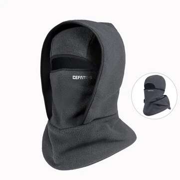 DEFATU·S Full Face Mask Head Cover Two-Layer Hat Design Warm Winter Helmet Liner Windproof Fishing Skiing Hiking Cycling Headgear