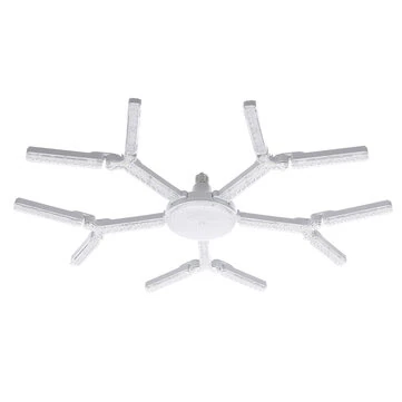 Elfeland 3/4/5 Leafs Foldable Crystal Snowflake LED Ceiling Light E27 Adjustable Shape AC 85~265V Ultra-Bright Wide-Angle Lighting for Home Garage Shop