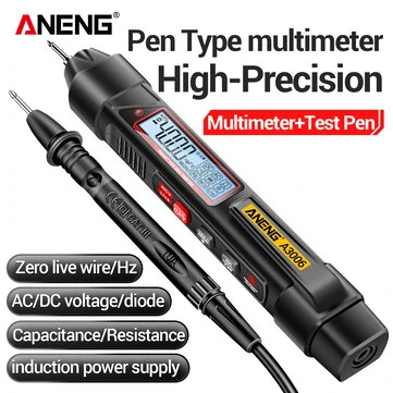 ANENG A3006 Multifunctional Electric Digital Multimeter Pen Type Intelligent Voltage Detector with Zero Fire Line Detection Breakpoint Search for Simplified Electrical Troubleshooting