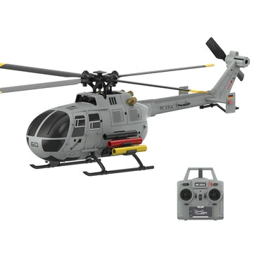 RC ERA C186S BO-105 2.4G 4CH 6-Axis Gyro 1:48 Scale Optical Flow Localization Altitude Hold Brushless Motor Flybarless RC Helicopter RTF