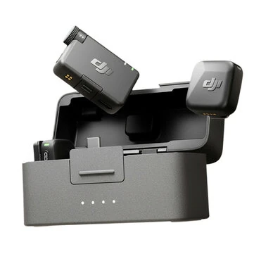 DJI Mic Mini Wireless Lavalier Microphone with Dual-level Noise Reduction 48H Battery 400m Transmission for Vlog YouTube Live Streaming Camera Mic