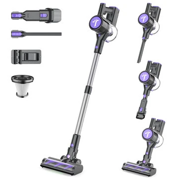 [EU Direct]Teendow P11Pro Cordless Vacuum Cleaner with 126,000Pa Suction 30-Minute Runtime 450ML Dust Capacity Quiet Operation Lightweight Design