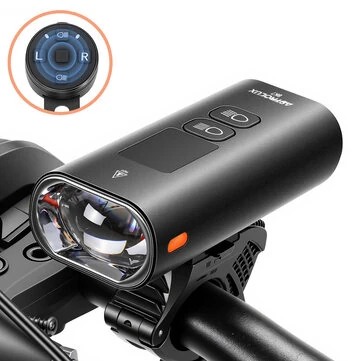 Astrolux BK7 Wireless Remote Smart Bicycle Headlight - 1600 Lumens with Digital Screen, Anti-glare, 5200mAh USB Rechargeable, Portable Power Bank for Road Mountain Bike