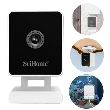 Srihome SH057 4MP HD Security Camera Dual Band WiFi 5GHz AI Human Detection Two Way Audio Night Vision Easy Installation Window Camera for Home Safety