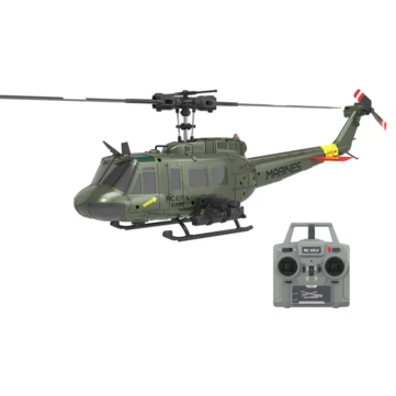 RC ERA C032 UH-1 2.4G 6CH 6-axis Gyroscope 1:48 Scale Huey Altitude Hold Optical Flow Positioning TOF Altitude Hold Flybarless RC Helicopter RTF