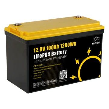 Gokwh 12V 100AH LiFePO4 Lithium Battery 1280Wh Energy Storage Box Battery Series Built-in BMS