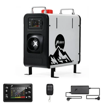 HCALORY HBS2 3.5L 8KW Diesel Parking Heater with Automatic Start and Stop 2500/5000M Plateau Mode Bluetooth/Remote/LCD Intelligent Control 12V/24V/220-240V for Truck RV Trailer Van Boat Tent