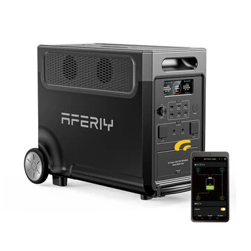 [EU Direct] Aferiy P310-EC-H 3600W Portable Power Station Support APP 3840Wh LiFePO4 Solar Generator Support Extension Battery in Series, UPS Pure Sine Wave, EU Plug AC Output, Rolling Wheels for Blackout RV Van House Outdoor Camping Off-grid Living