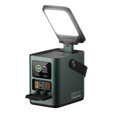 KUULAA 230W 222Wh 60000mAh Power Bank with Adjustable LED Light External Battery Power Station with 3 Inputs and 4 Outputs Fast Charging for iPhone 16 16 Pro 15 14 13 Pro Max for HUAWEI Pura 80 Ulta for SAMSUNG for Tablet for Speaker for Camera