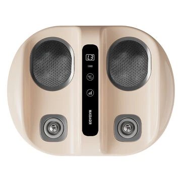 KM-Q7 Foot Massager with Heat Therapy Shiatsu Kneading & Vibration 3 Modes 3 Intensities for Sole Calf Relaxation Home Office Use